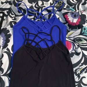 Spider cage tank tops